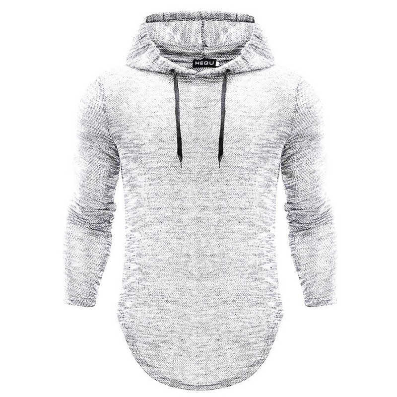 2020NEW Trendy Spring Autumn Men T Shirt Casual Long Sleeve Slim Men's Tops Stretch T-shirt Comfortable Hooded T Shirt pullover Y0907
