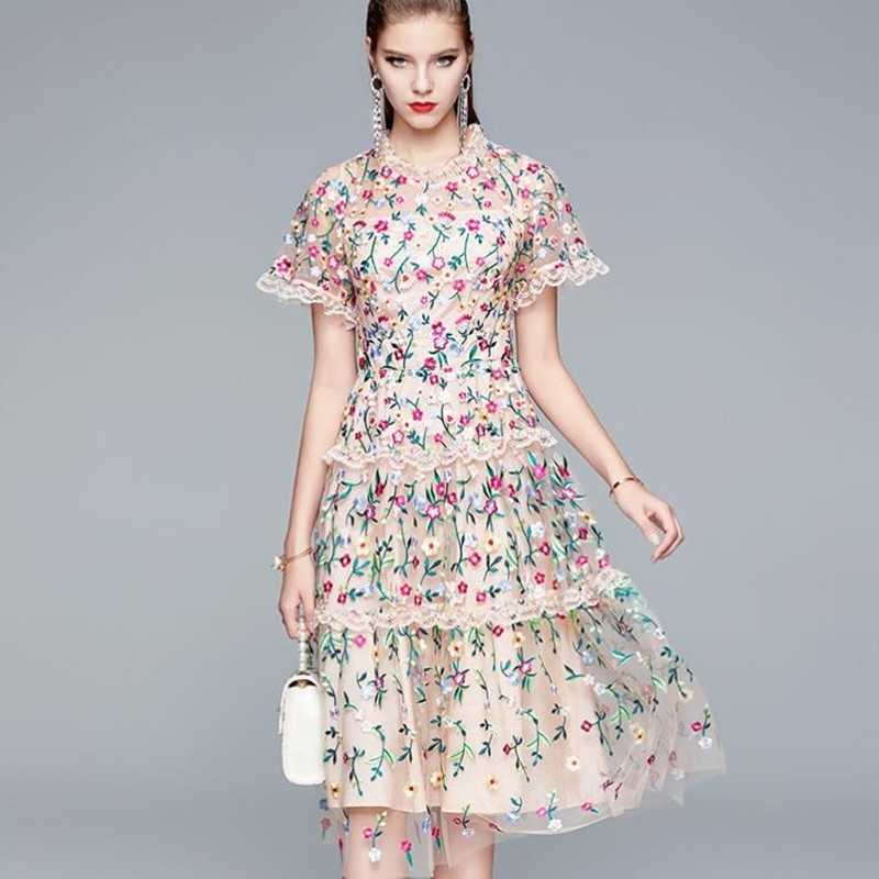 ZAWFL Embroidery Mesh Dress Women French Sweet Short Sleeve O-Neck A-line Summer Elegant Streetwear 210525, Picture color
ZAWFL Embroidery Mesh Dress Women French Sweet Short Sleeve O-Neck A-line Summer Elegant Streetwear 210525, Picture color