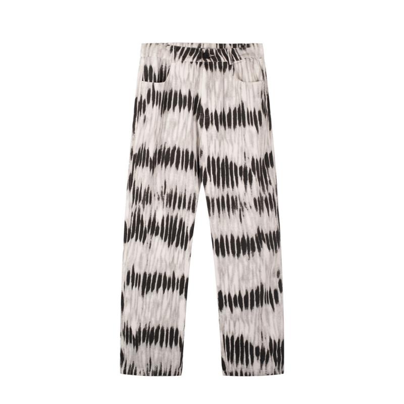 Men's Jeans High Street Distressed Tie-dye Clothing Striped Trend Loose Straight-leg Pants Wide-leg Casual Trousers, Black
Men's Jeans High Street Distressed Tie-dye Clothing Striped Trend Loose Straight-leg Pants Wide-leg Casual Trousers, Black