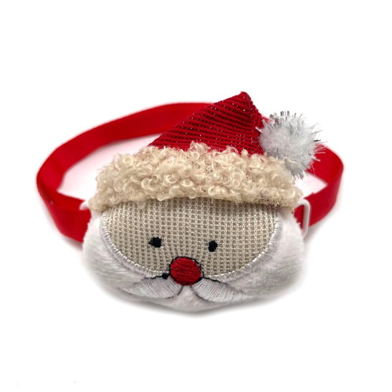 Dog Apparel 50/100pcs Christmas Pet Accessories Santa Claus Deer Collar For Dogs Adjustable Bowtie Necktie Xmas