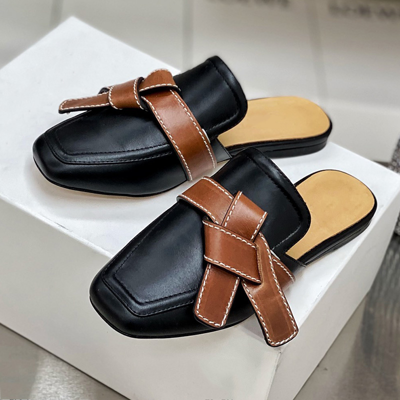 Designer Women Flat Heel Loafer Mules Slippers 2021s Spain Brand Woman Genuine Leather Sliders Bow Sandals Outdoor Slipper Luxurys Designers Shoes High Quality, Khaki
Designer Women Flat Heel Loafer Mules Slippers 2021s Spain Brand Woman Genuine Leather Sliders Bow Sandals Outdoor Slipper Luxurys Designers Shoes High Quality, Khaki