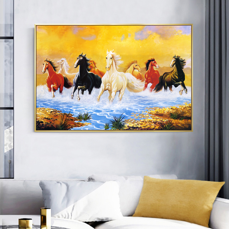Running Horse Posters Canvas Pictures Wall Painting For Living Room Animal Modern Home Decor Oil Horses Painting