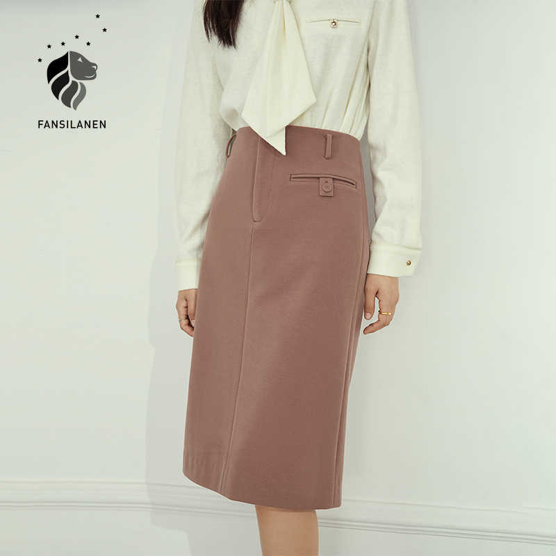 FANSILANEN Leopard print wool blend long skirt Women autumn winter elegant high waist Female office pink a-line 210607
FANSILANEN Leopard print wool blend long skirt Women autumn winter elegant high waist Female office pink a-line 210607