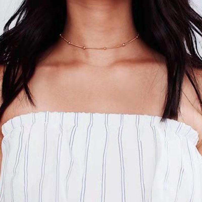 Chokers Fashion Women's Bead Chain Item Short Necklace Jewelry Gold-plated Silver-plate Clavicle Clothing Women
Chokers Fashion Women's Bead Chain Item Short Necklace Jewelry Gold-plated Silver-plate Clavicle Clothing Women