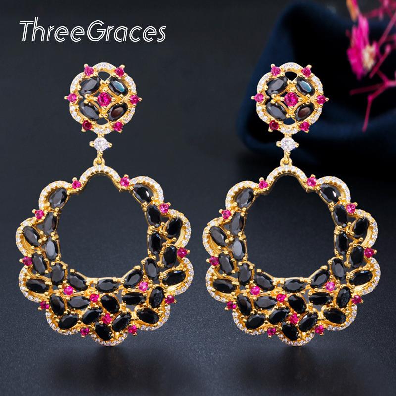 Dangle & Chandelier ThreeGraces Luxury Cubic Zirconia Big Long Red Black Stones Drop Earring For Women Party Fashion Jewelry Accessories ER4, Silver
Dangle & Chandelier ThreeGraces Luxury Cubic Zirconia Big Long Red Black Stones Drop Earring For Women Party Fashion Jewelry Accessories ER4, Silver