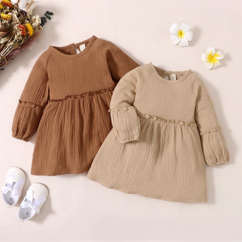 Girl's Dresses Toddler Baby Girls Princess Dress Solid Color Long Sleeve Autumn Winter Fashion Round Neck, Red;yellow
Girl's Dresses Toddler Baby Girls Princess Dress Solid Color Long Sleeve Autumn Winter Fashion Round Neck, Red;yellow