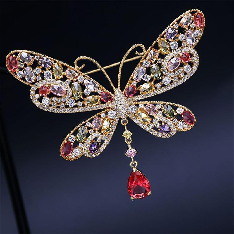 Pins, Brooches Elegant Colorful Zircon Copper Butterfly Pin Insect Brooch Rhinestone For Women Scarf Suit Corsage Accessories
Pins, Brooches Elegant Colorful Zircon Copper Butterfly Pin Insect Brooch Rhinestone For Women Scarf Suit Corsage Accessories