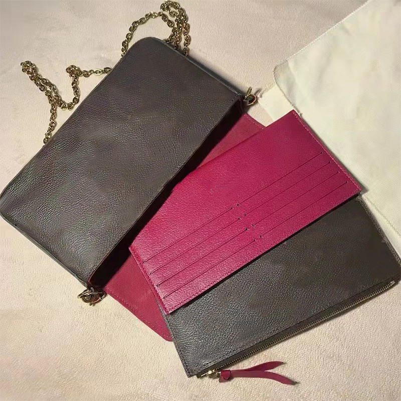 Top-quality Multi Pochette Bags Felicie Clutch Purse Print Pu Leather Mini size3 piece suit Women Wallet Messenger Purse Chain Crossbody bag Monogrames M61276, Red
Top-quality Multi Pochette Bags Felicie Clutch Purse Print Pu Leather Mini size3 piece suit Women Wallet Messenger Purse Chain Crossbody bag Monogrames M61276, Red