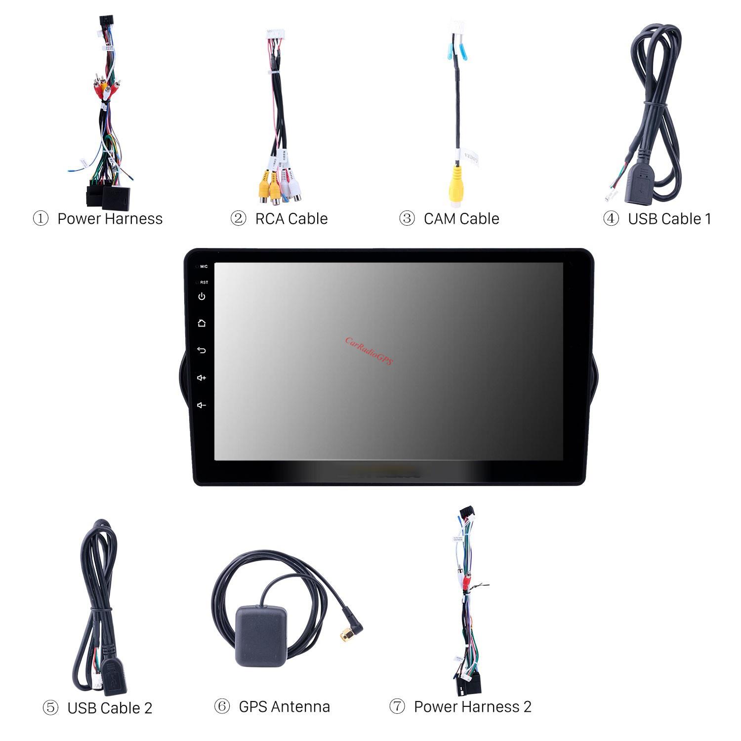 Car Dvd Gps Navigation Stereo Player for 2015-2018 Fiat EGEA Android Touch Screen Radio support Carplay OBD2 Mirror Link Steering Wheel Control