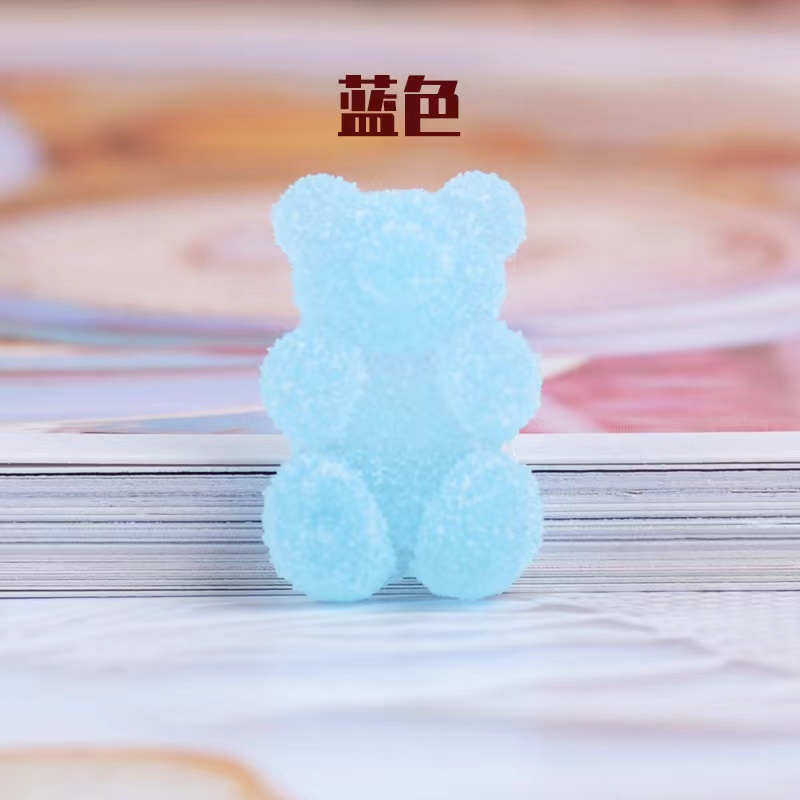 50Pcs Soft Candy Bear Doll House Flatback Resin Components Cabochon Charms for Sweet Gummy Cabochons DIY Scrapbooking Decoration