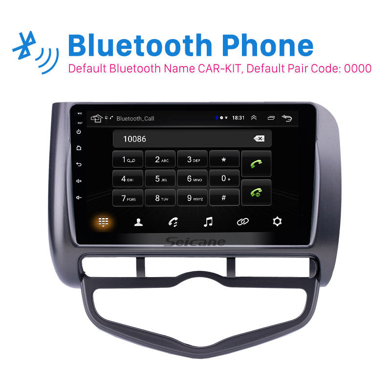 Android 10.0 Car dvd Unit Radio Player for 2006-Honda Jazz City Auto AC RHD GPS Navigation USB AUX support Carplay OBD Digital TV