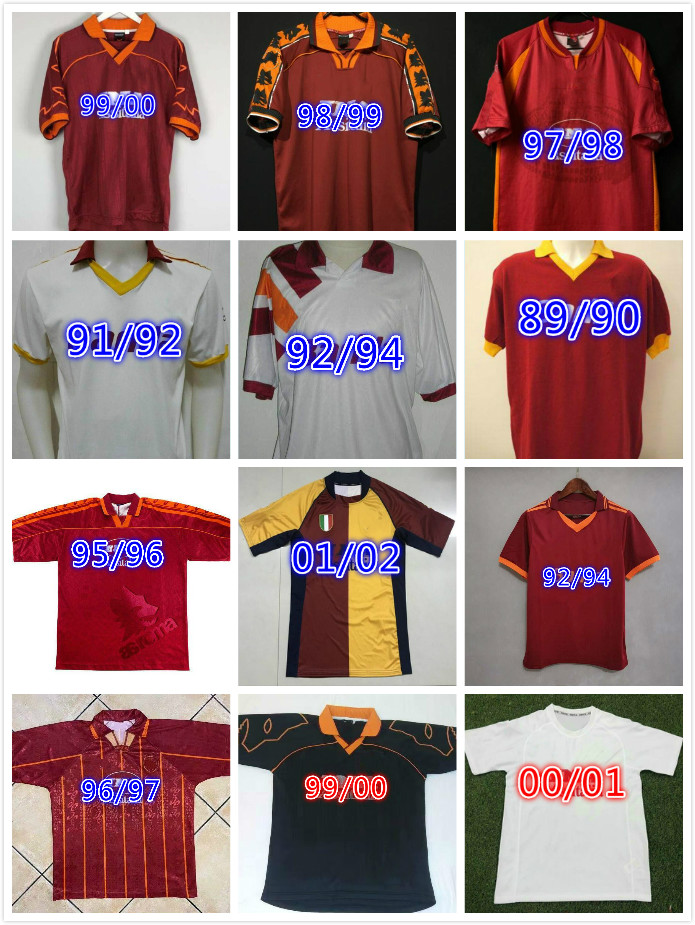 89 90 91 92 94 95 96 97 98 99 00 01 02 17 18 DE ROSSI TOTTI soccer jersey camicia vintage Maglia da calcio 2000 2001 2002 Commemorat, White
89 90 91 92 94 95 96 97 98 99 00 01 02 17 18 DE ROSSI TOTTI soccer jersey camicia vintage Maglia da calcio 2000 2001 2002 Commemorat, White