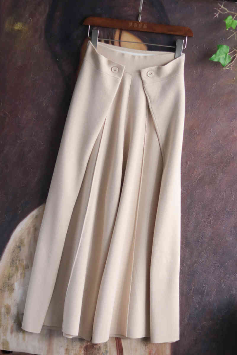 Autumn Lapel Knitted Sweater Cardigan Coat Wool Top + Wide Leg Pants Two Piece Set Casual Elegant Fashion Korea