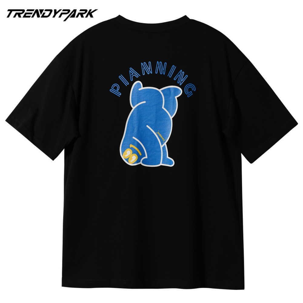Men Women Clothing T-shirts Hip Hop Oversized Style Streetwear Harajuku Funny Cartoon Printed Cotton Tops Tee Tshirt 210601
