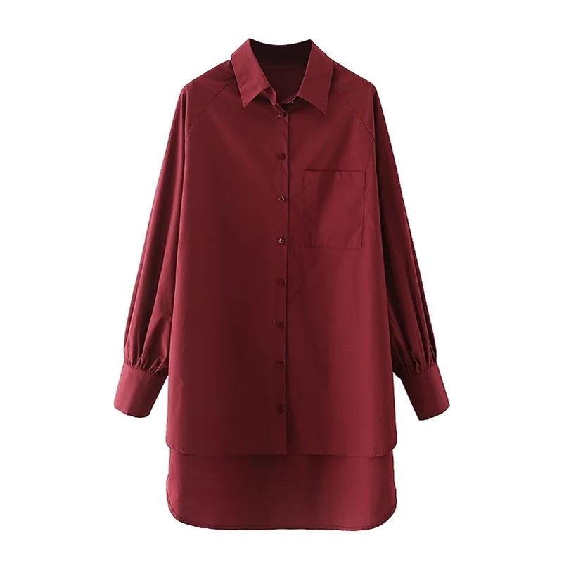 Summer Cotton and Polyester Weaving Long Loose Turn-down Collar Red Solid Pocket Single Breasted Button Casual Women Dress 210524
Summer Cotton and Polyester Weaving Long Loose Turn-down Collar Red Solid Pocket Single Breasted Button Casual Women Dress 210524