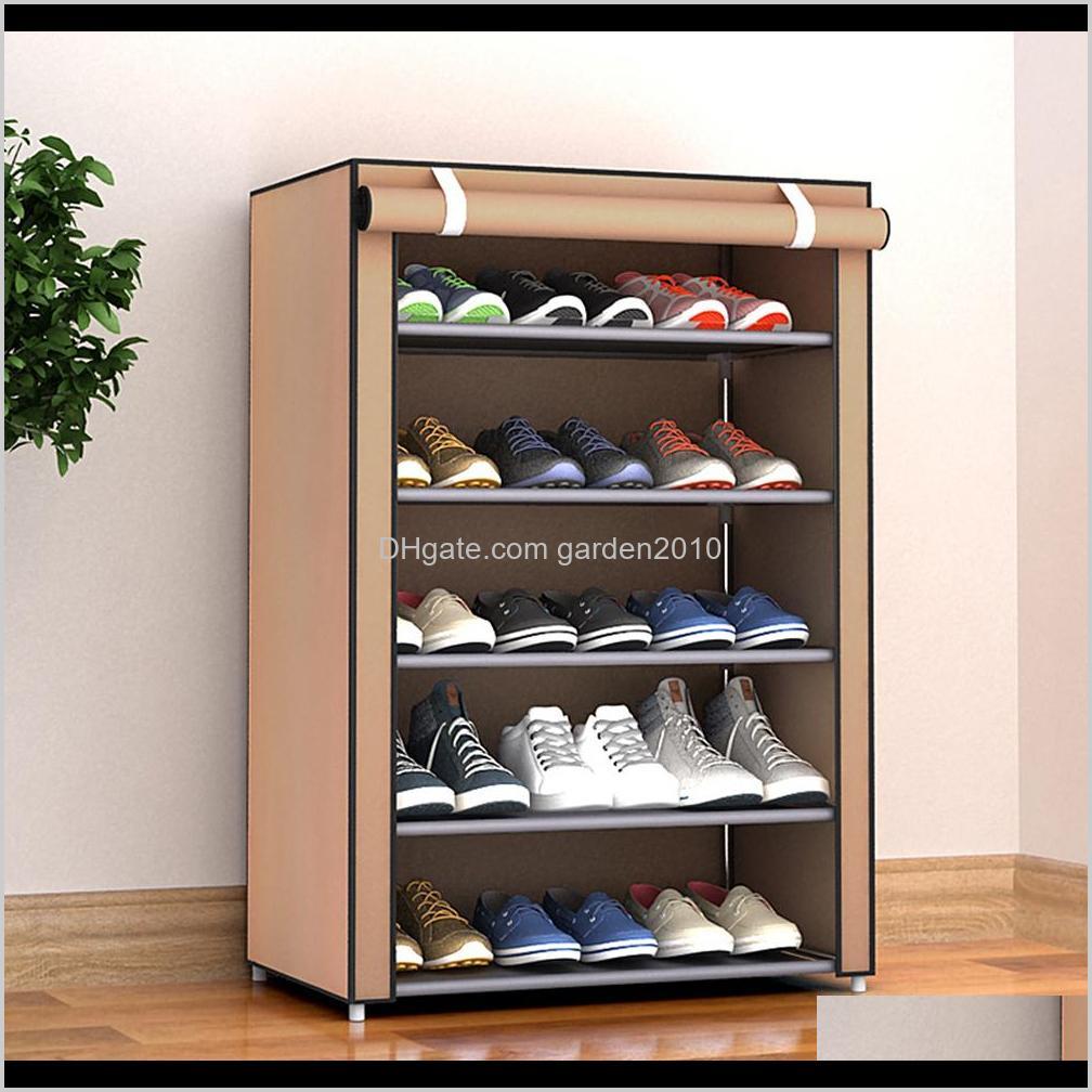 Holders Racks Housekeeping Organization Garden Drop Delivery 2021 456810 Layer Dustproof NonWoven Home Shoe Rack Bedroom Do49709675421894