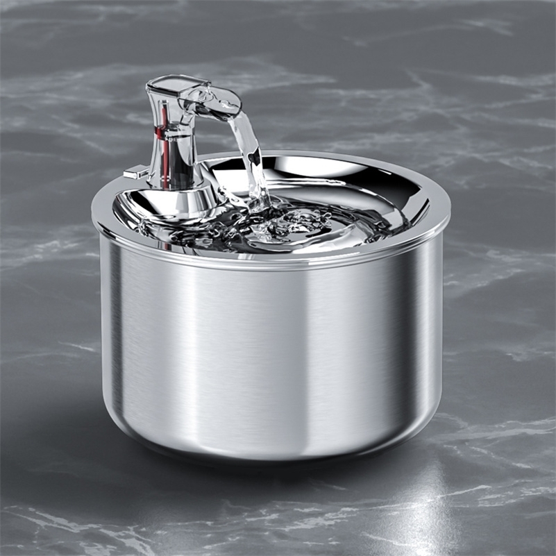 Stainless Steel Automatic Cats Fountain 2L Running Water Drinking For Cat Dog 4-layer Filter Smart Pet Drinker Dispenser Sensor 220211
Stainless Steel Automatic Cats Fountain 2L Running Water Drinking For Cat Dog 4-layer Filter Smart Pet Drinker Dispenser Sensor 220211