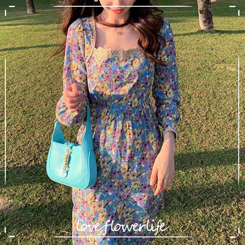 Vintage Floral Dress Women Casual Summer Sweet Fairy Chiffon Party Elegant Dress Female Dress Korean Puff Sleeve 210521, As picture
Vintage Floral Dress Women Casual Summer Sweet Fairy Chiffon Party Elegant Dress Female Dress Korean Puff Sleeve 210521, As picture