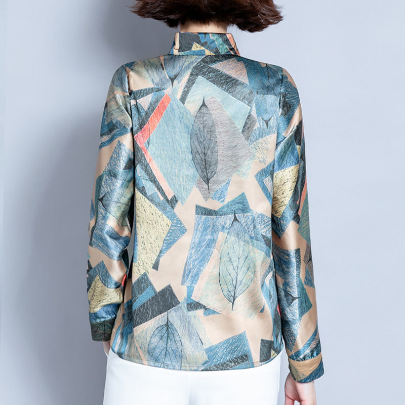 Womens And Blouses Long Sleeve Tops OL Chiffon Blouse Shirts Korean Top Button Printing Floral Blusas Feminias 7921 50 210415
