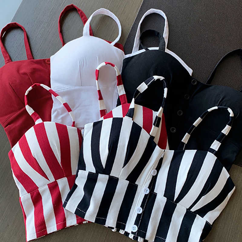 Button Striped Sexy Club Short Crop Top Women Cropped Camisole Summer Backless Tank Elasticity Cami Clothes 210615, Red
Button Striped Sexy Club Short Crop Top Women Cropped Camisole Summer Backless Tank Elasticity Cami Clothes 210615, Red