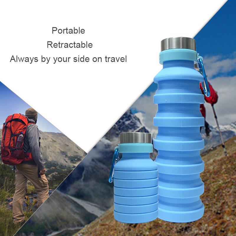 30pcs Water Bottles & Cages Folded Silicone Bottle MTB Bike Cup Kettle Outdoor Camping Leak-Proof Folding Tour Gel Kids Retractable Collapsible 55 Z26