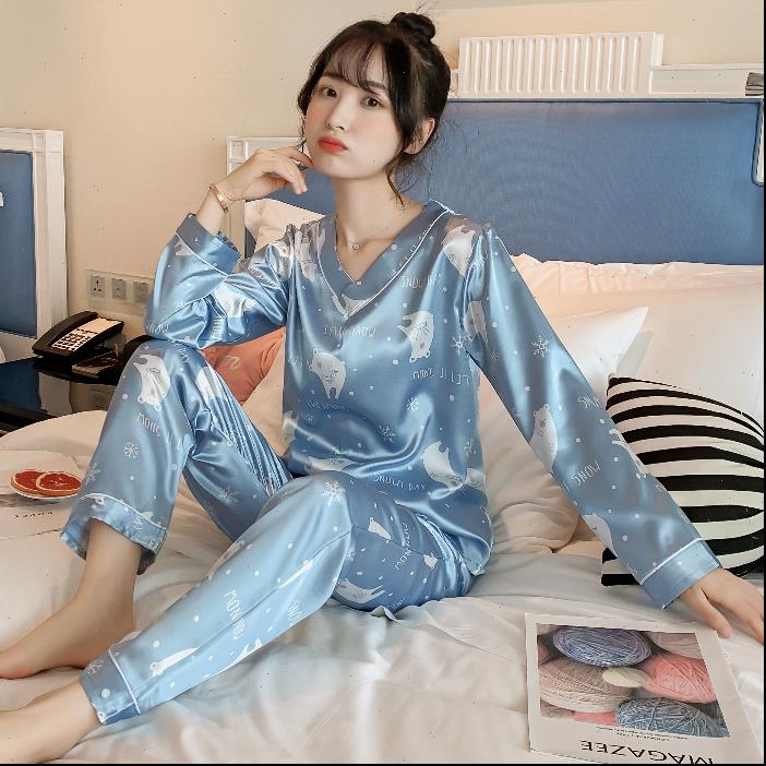 long sleeve silk pajamas sets women sleepwear autumn satin pyjamas nightwear set young girl pijama femme v neck, Black;red
long sleeve silk pajamas sets women sleepwear autumn satin pyjamas nightwear set young girl pijama femme v neck, Black;red