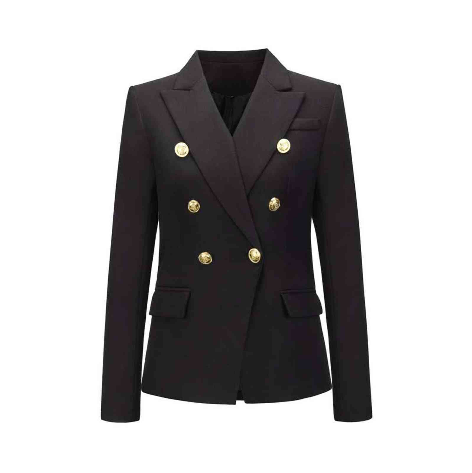 Women Blazers And Jackets Tailored Coat Womens Clothing Double Breasted Female Blazer Overcoat Basic Slim Fitting Gorgeous 211122