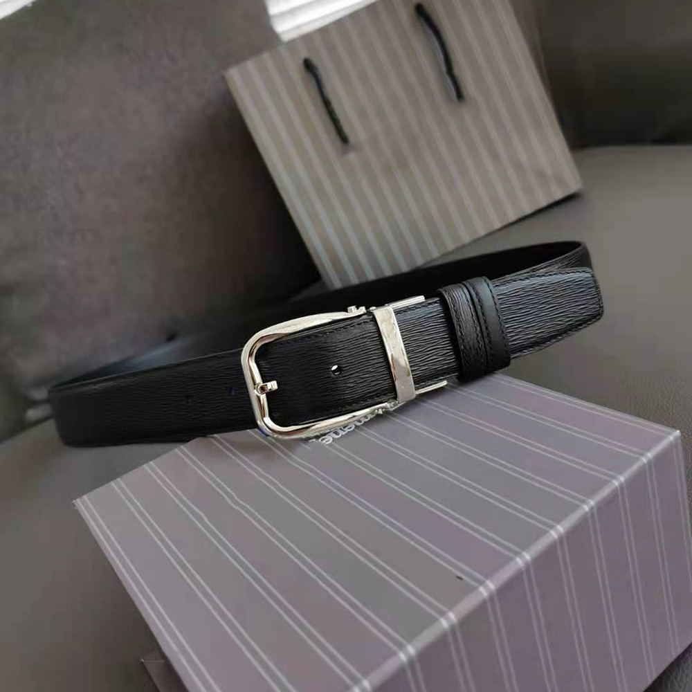 Top 34Cm Adjustable Genuine Leather Belts For Men Jeans Fashion Luxury Classic Brand Designer Belt Gifts Box