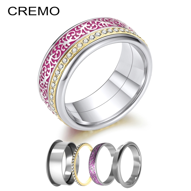 Cremo Women Fashion Combination Accessories Band Stainless Steel Rings Various Interchangeable Mix & Match Jewelry
Cremo Women Fashion Combination Accessories Band Stainless Steel Rings Various Interchangeable Mix & Match Jewelry