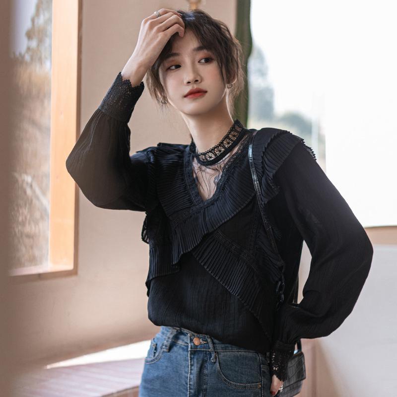Women's Blouses & Shirts Elegant OL Solid Pullover Blouse Women Fall 2021 Fashion Lace Patchwork Ruffles Long Sleeve All-match Blusas Mujer, White
Women's Blouses & Shirts Elegant OL Solid Pullover Blouse Women Fall 2021 Fashion Lace Patchwork Ruffles Long Sleeve All-match Blusas Mujer, White