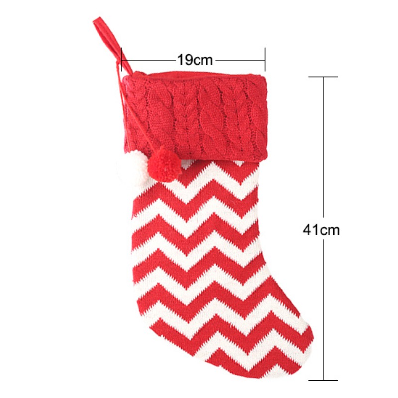 Knitted Christmas Stockings Tree Candy Bag Festival Holiday Decor Ornaments Kids Xmas Gift Hanging Bags Free shipping