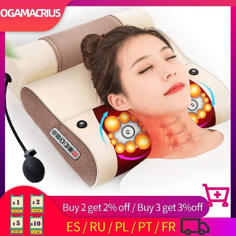 OGAMACRIUS 2 In1Massage Pillow Heat Shiatsu Device Electric Cervical Healthy Body Relaxation Massage For Back Neck Massager Q0519
OGAMACRIUS 2 In1Massage Pillow Heat Shiatsu Device Electric Cervical Healthy Body Relaxation Massage For Back Neck Massager Q0519