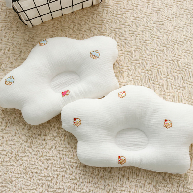Newborn Pillows Cotton Gauze Infants: Head-deviation Prevention Correction Pillow for 0-2 years old