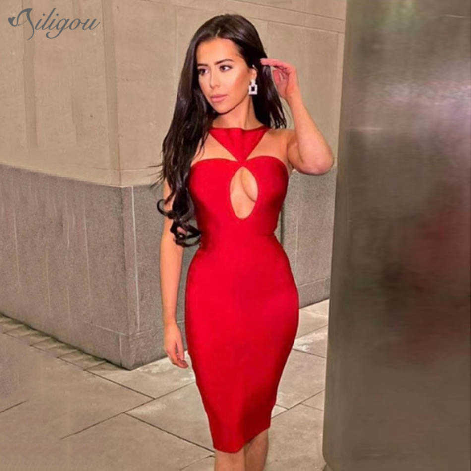 Fashion Ladies Red Sleeveless Hollow Backless Zipper Hips Nightclub Rayon Bandage Knee Length Sexy Party Dress 210527
Fashion Ladies Red Sleeveless Hollow Backless Zipper Hips Nightclub Rayon Bandage Knee Length Sexy Party Dress 210527