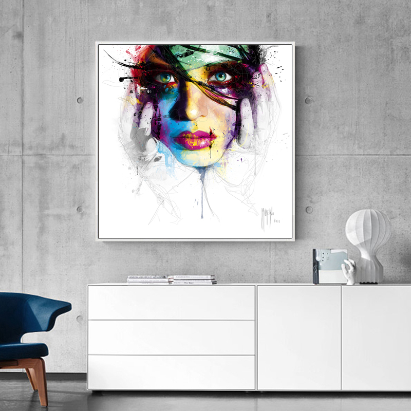 Abstract Colorful Girl Posters And Prints Canvas Painting Home Decoration Wall Art Pictures For Living Room NOFRAME