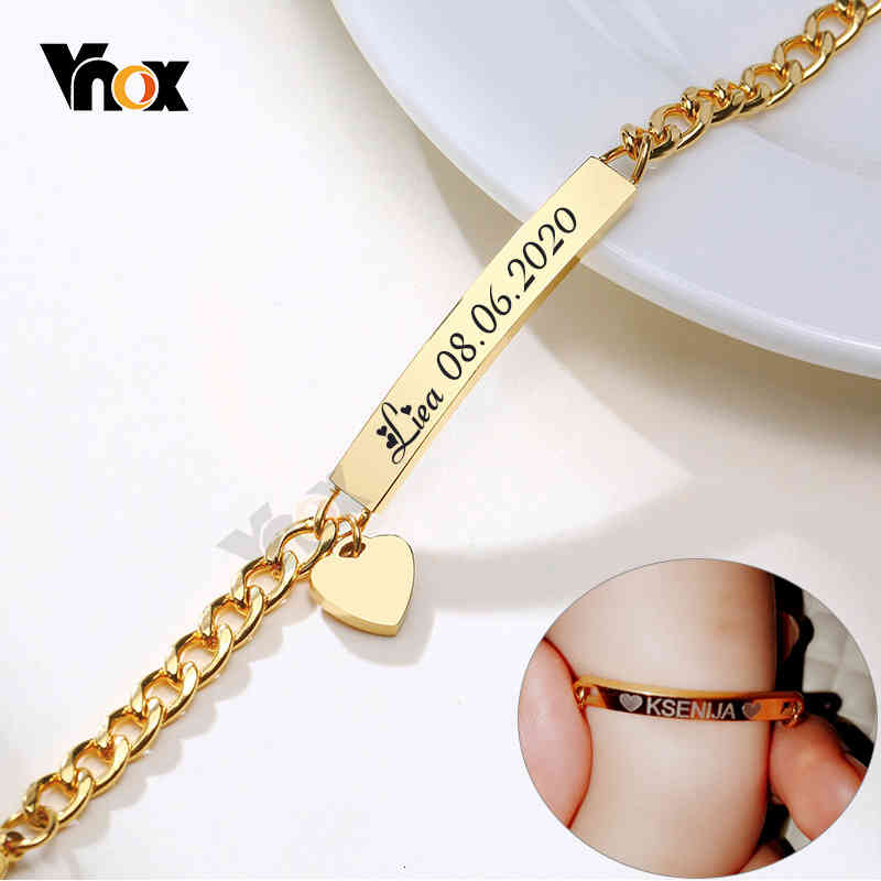Vnox Custom Personalize Baby Name Bracelet Anti Allergy Stainless Steel Chain Adjustable Infant Baptism Gifts to Girls Boys
Vnox Custom Personalize Baby Name Bracelet Anti Allergy Stainless Steel Chain Adjustable Infant Baptism Gifts to Girls Boys
