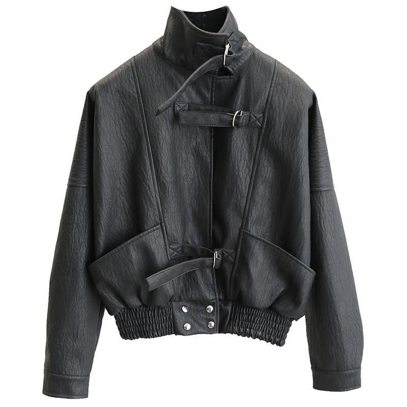 Women's Leather & Faux Women Harajuku Jacket Batwing Sleeve Loose Biker Coat Casual Autumn PU Outwear Punk Bomber Jackets Female, Black
Women's Leather & Faux Women Harajuku Jacket Batwing Sleeve Loose Biker Coat Casual Autumn PU Outwear Punk Bomber Jackets Female, Black