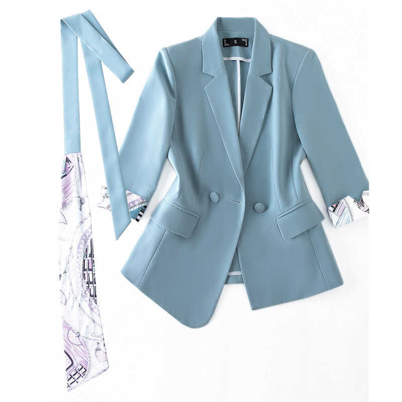 Pink Pants Suit Women Summer Professional Half Sleeve Slim Blazer and Trousers Office Ladies Fashion Casual Work Wear 210604