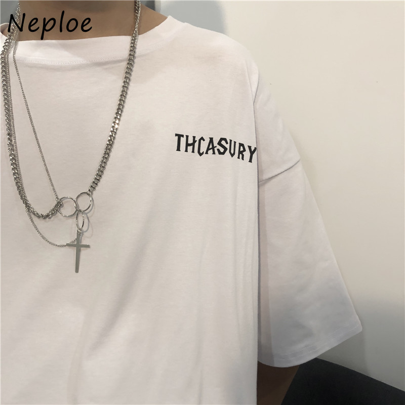 Neploe Women Men Causal Tops Sumemr Harajuku Printing T-shirts Short Sleeve O-neck Loose T Shirt Femme Graphic Tees 1E702 210423