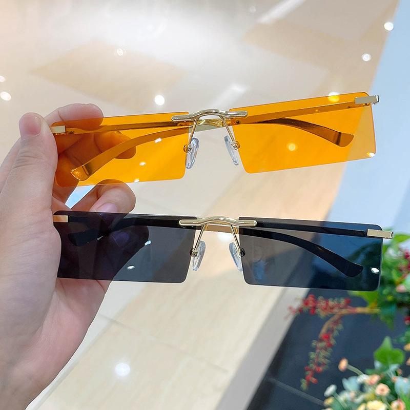 Sunglasses Women Men Fashion Luxury Designer Square Vintage Metal Rimless Sun Glasse Male Female Classic Yellow Mirror Glasses
Sunglasses Women Men Fashion Luxury Designer Square Vintage Metal Rimless Sun Glasse Male Female Classic Yellow Mirror Glasses