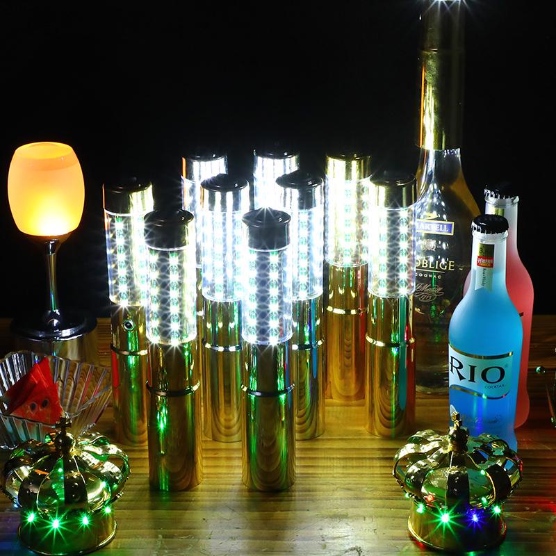 Party Decoration Silver Or Gold Rechargeable LED STROBE TOPPER Bottle Service Sparkler For Vip Nightclubs Sparklers1795397