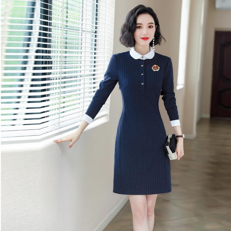 Casual Dresses Women Elegant Long Sleeve Turn-down Collar Dress School Uniform Design Ladies Slim Black Navy Blue Stripe Mini Work Summer, Blue stripe dress
Casual Dresses Women Elegant Long Sleeve Turn-down Collar Dress School Uniform Design Ladies Slim Black Navy Blue Stripe Mini Work Summer, Blue stripe dress