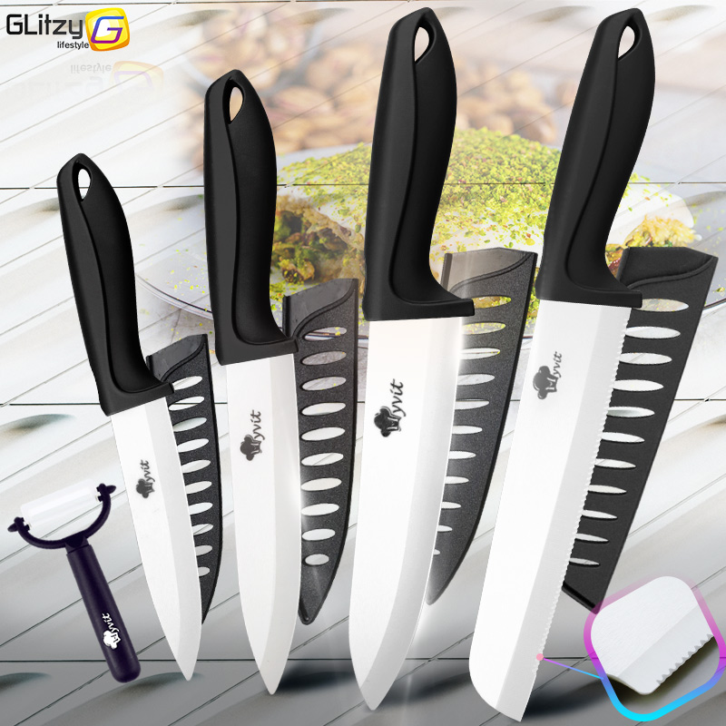 Ceramic Knife 3 4 5 + 6 Inch Kitchen Serrated Bread Set 3Pcs/ 4Pcs Chef Utiity Sicer Vegetabe Peeer White Zirconia Bade
Ceramic Knife 3 4 5 + 6 Inch Kitchen Serrated Bread Set 3Pcs/ 4Pcs Chef Utiity Sicer Vegetabe Peeer White Zirconia Bade