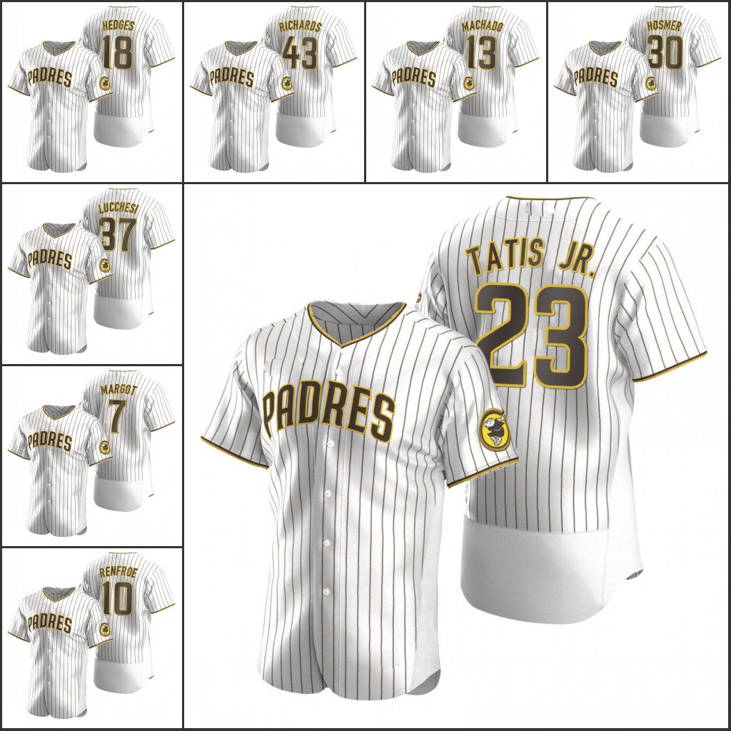 San DiegoPadres #13 Manny Machado 23 Fernando Tatis Jr. 4 Wil Myers Men Women Youth Custom White Brown Authentic Jersey, Black
San DiegoPadres #13 Manny Machado 23 Fernando Tatis Jr. 4 Wil Myers Men Women Youth Custom White Brown Authentic Jersey, Black