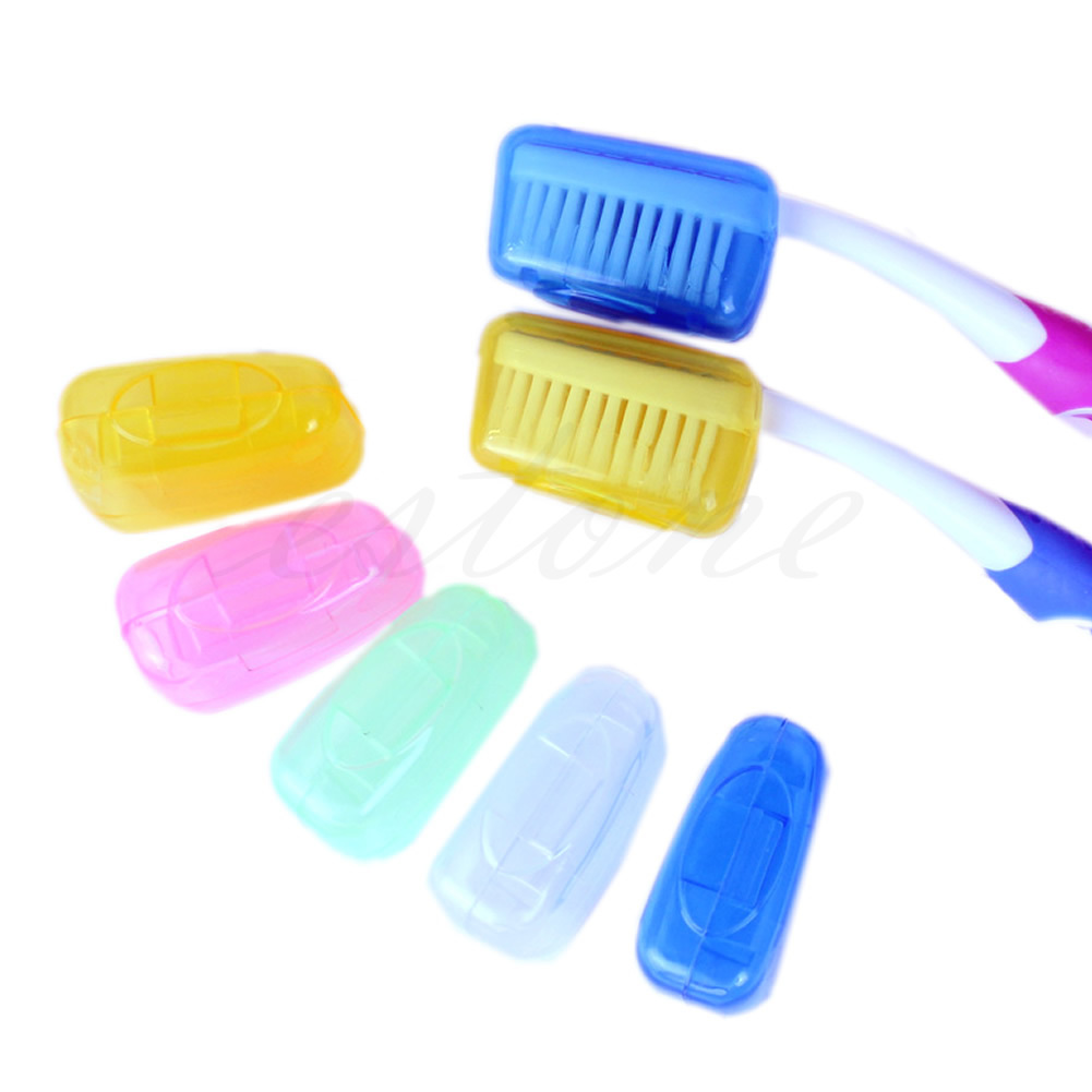 5 Pcs Portable Colorful Travels Toothbrush Head Cover Case Cap Hike Campsite Brush Cleaner Protector Storage Toothbrush Head