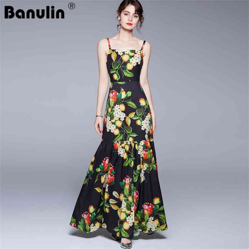 Banulin Fashion Runway Summer Sexy Spaghetti Strap Dress Women Floral Print Sleeveless Elegant Bodycon Holiday Long Maxi 210603, As picture
Banulin Fashion Runway Summer Sexy Spaghetti Strap Dress Women Floral Print Sleeveless Elegant Bodycon Holiday Long Maxi 210603, As picture