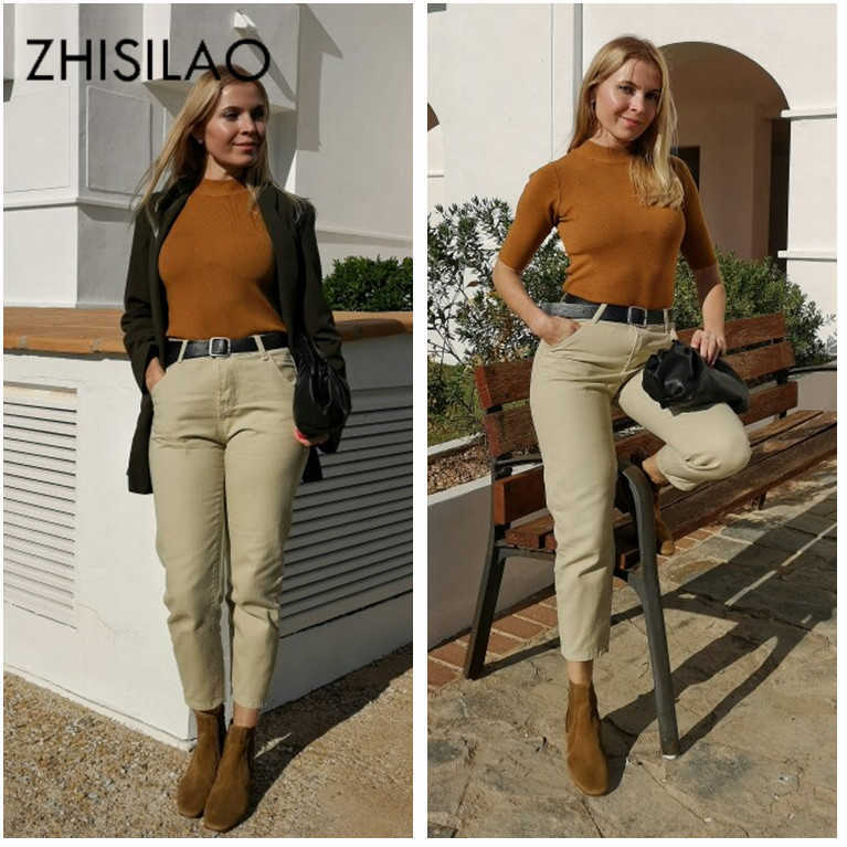 Straight Jeans Women Solid Vintage Sashes Casual High Waist Plus Size Mom Boyfriends Denim Pants White 210922