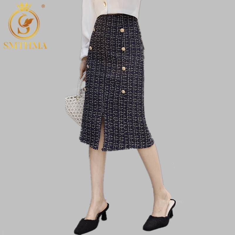 Korean Women Tweed Skirt Long Elegant A Line Skirts Ladies Split Calf Length High Waist Buttons Office 210520, Photo color
Korean Women Tweed Skirt Long Elegant A Line Skirts Ladies Split Calf Length High Waist Buttons Office 210520, Photo color