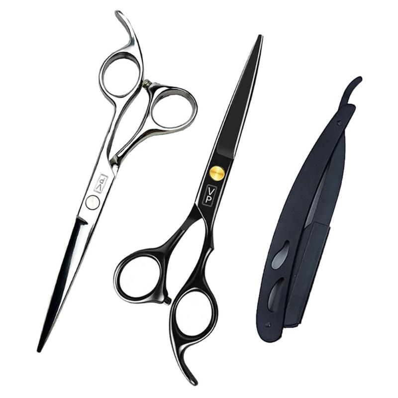 Hair Scissors Japan Barber 6 Inch 440C Professional Hairdressing Thinning Shear Styling Tool Salon Barbershop Set