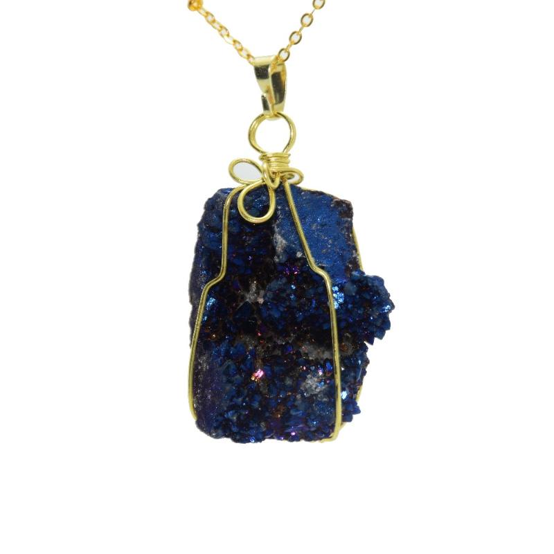 Pendant Necklaces 1 Pc Fashion Jewelry Natural Stone Wrap Men Necklace Gold Raw Crystal Quartz Geode Druzy For Girl
Pendant Necklaces 1 Pc Fashion Jewelry Natural Stone Wrap Men Necklace Gold Raw Crystal Quartz Geode Druzy For Girl